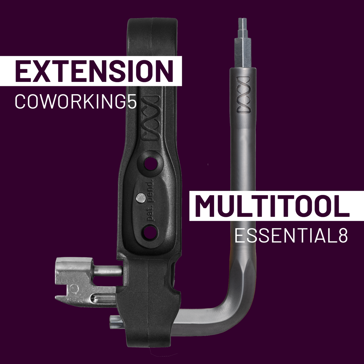 The essential tool kit for non-tubeless riders: Multitool and extension with tire lever and chain breaker