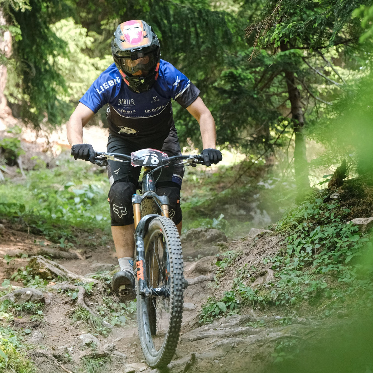 man on a mountain bike