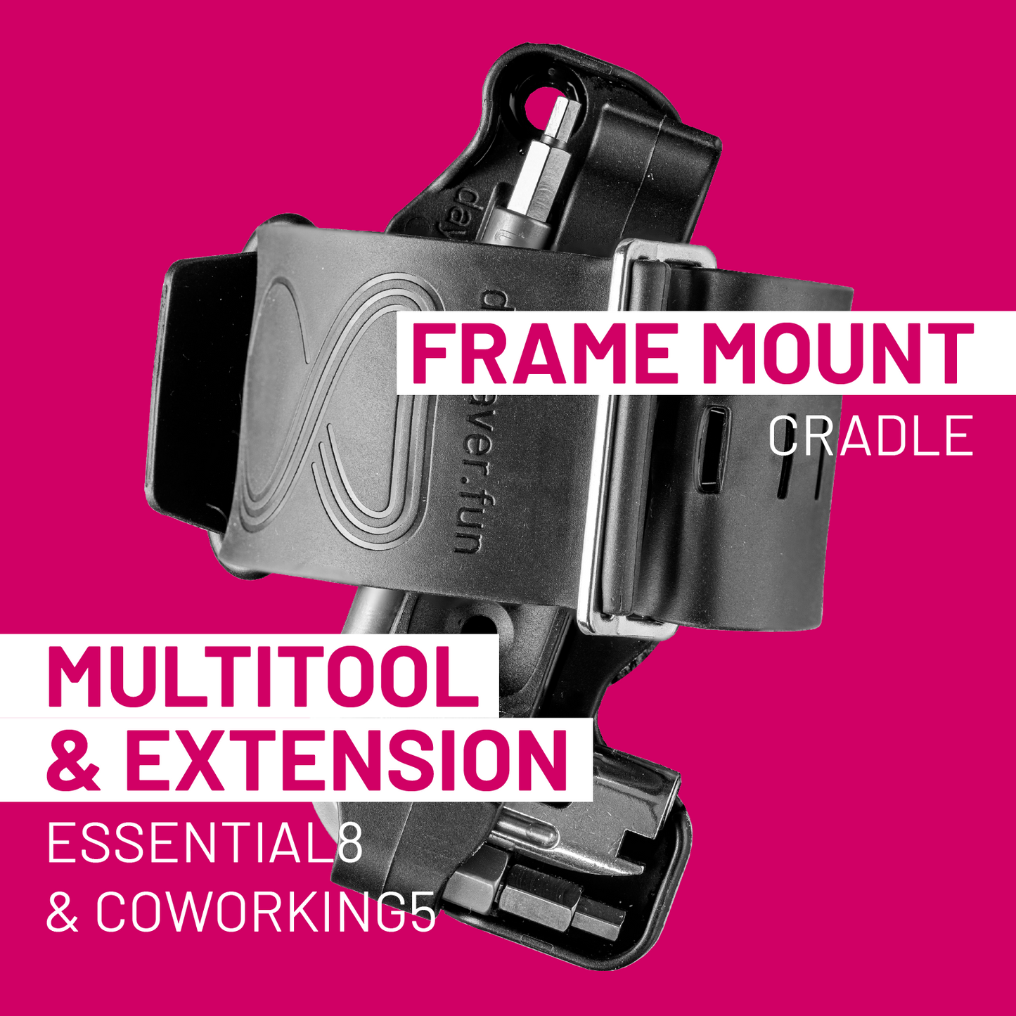 For non-tubeless riders: complete tool equipment and yet no backpack with FREE Cradle Mount!