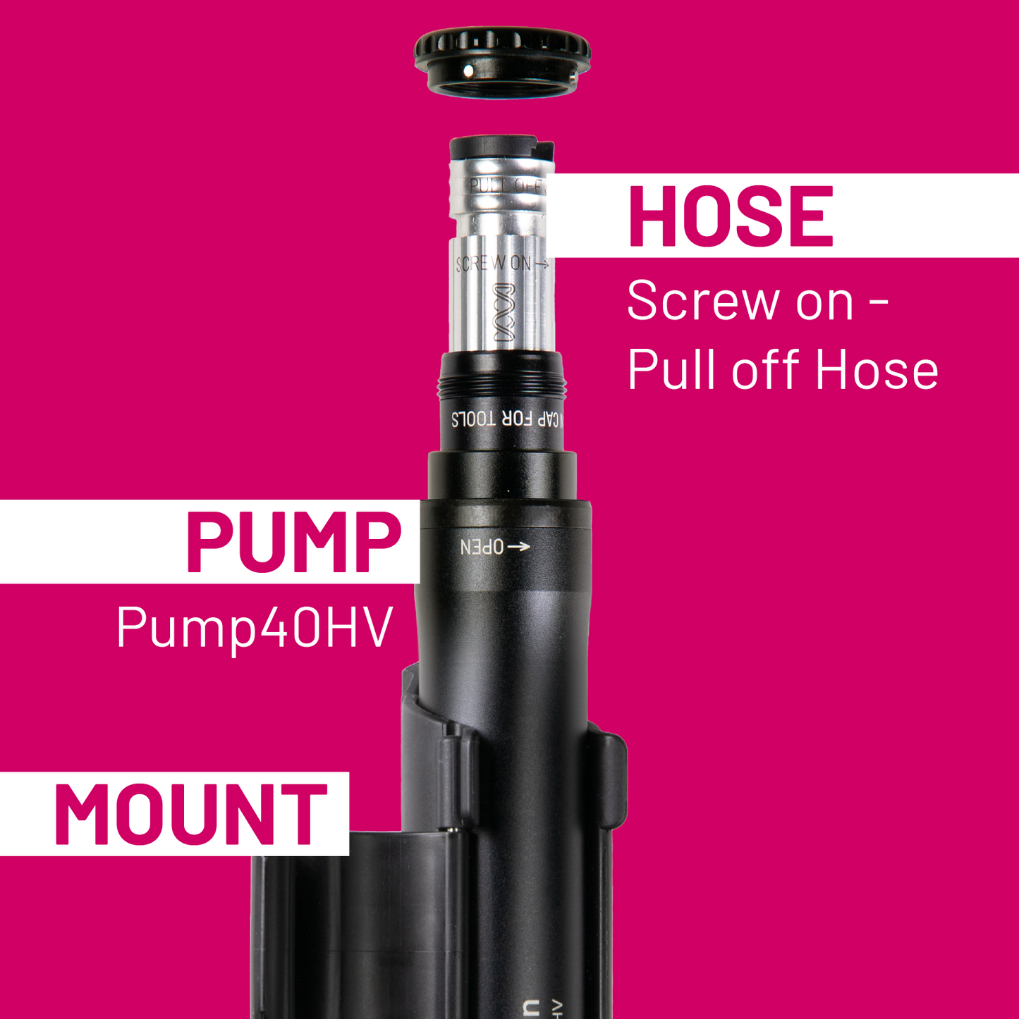 The emergency air supply with screw on-pull off hose