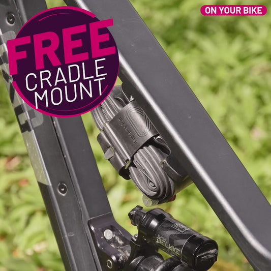 For non-tubeless riders: complete tool equipment and yet no backpack with FREE Cradle Mount!