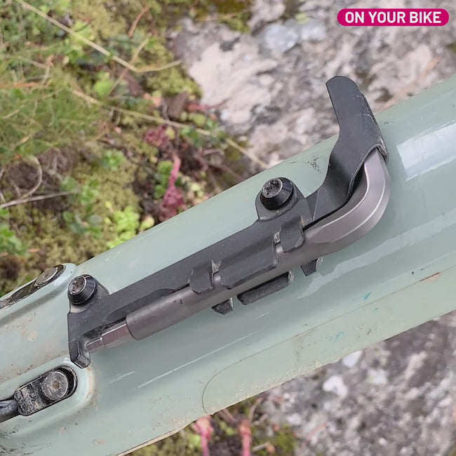 multitool attached to a bike with a mount