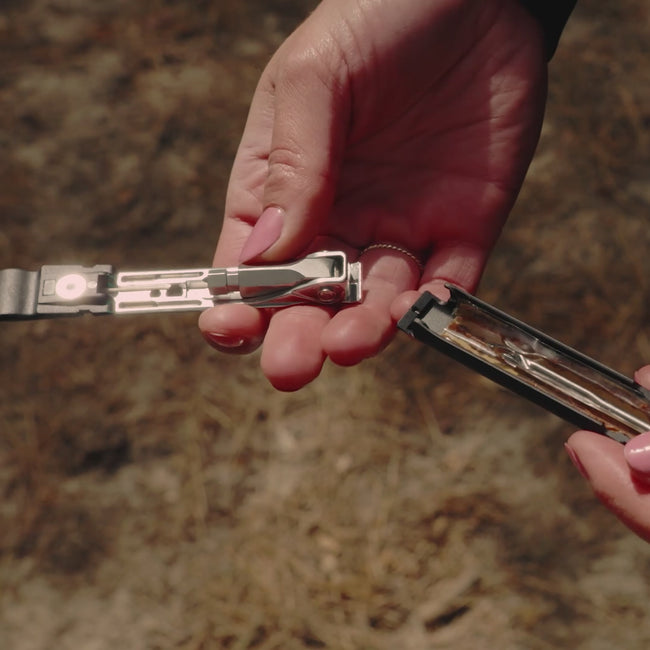 Person holding a bicycle tool