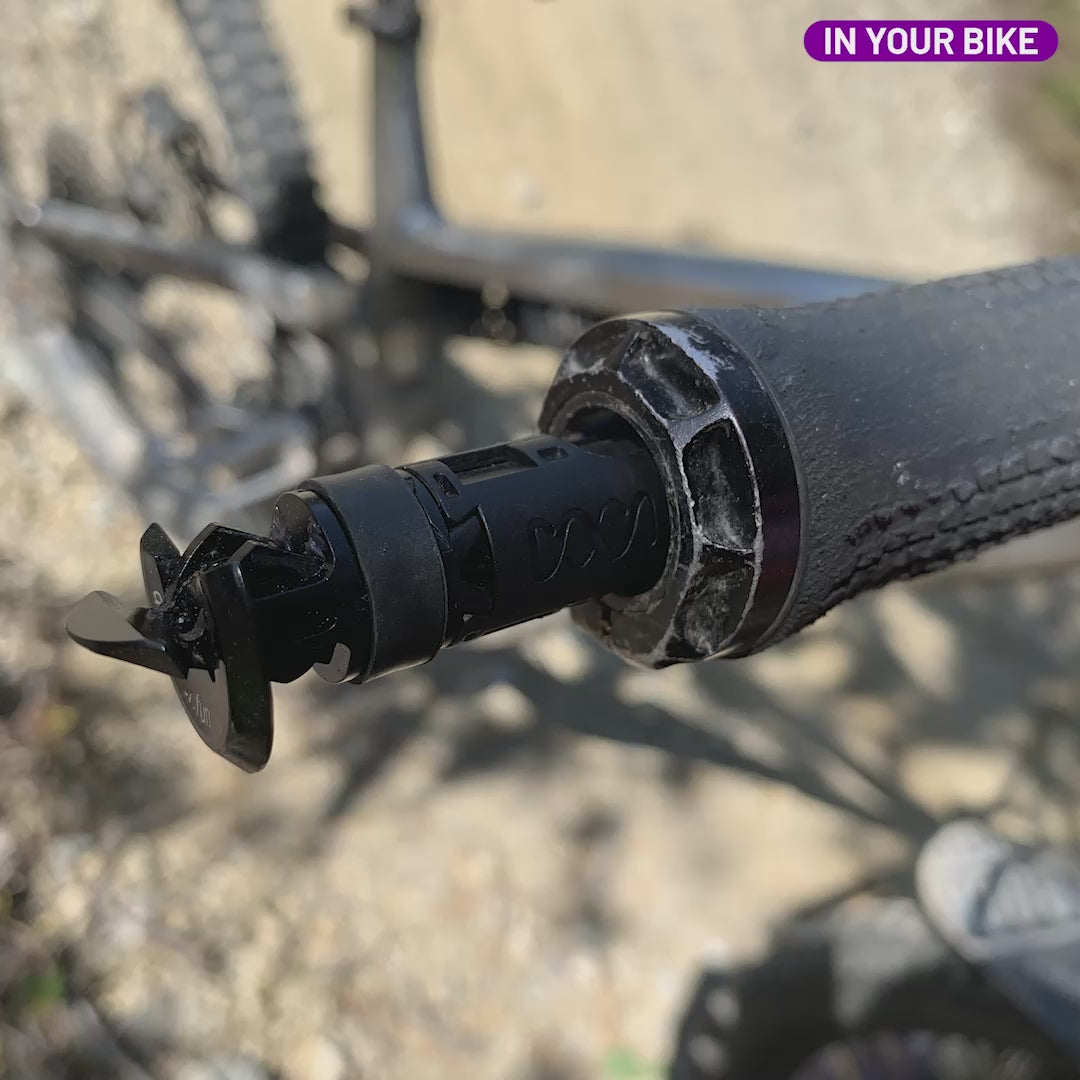 bike tool with handlebar mount in a bike handlebar